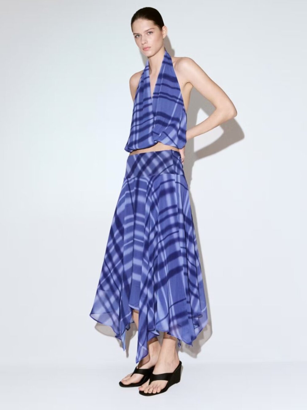 Mango Long flared skirt